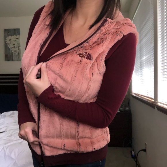 The North Face Tops - ⚡️FLASH SALE -The North Face faux fur Hooded Vest